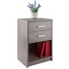 Molina Accent Table; Nightstand; Ash Gray