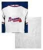 [Personalization Only] OFFICIAL MLB Jersey Personalized Silk Touch Sherpa Throw Blanket - Braves