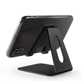 Metal Mobile Phone Holder Stand On Desktop Aluminum Alloy Holder For IPhone Xiaomi Universal Cell Phone Stand (Color: Black)
